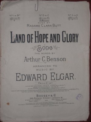 Land of hope and glory - Old Sheet Music by Boosey