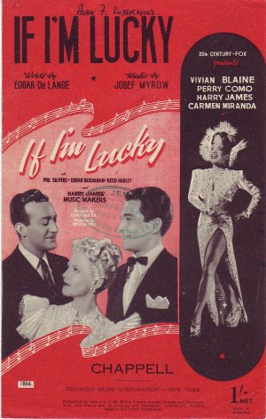If I'm lucky - Old Sheet Music by Chappell
