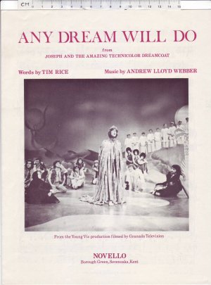 Any dream will do - Old Sheet Music by Novello