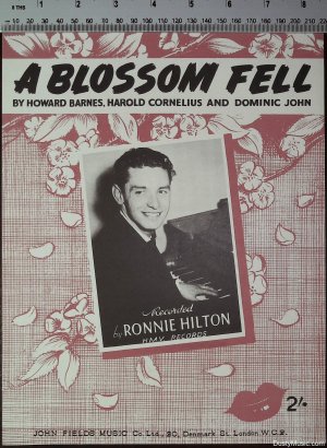 A blossom fell - Old Sheet Music by John Fields