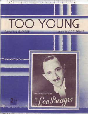 Too Young - Old Sheet Music by Sun