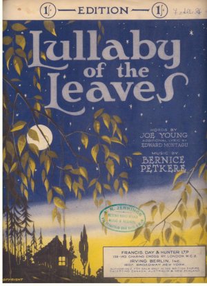 Lullaby of the leaves - Old Sheet Music by Francis Day & Hunter