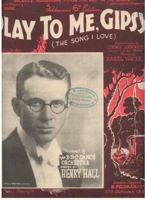Play to me gypsy - Old Sheet Music by Feldman