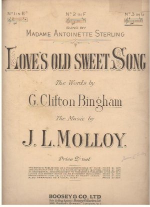 Love's old sweet song - Old Sheet Music by Boosey & Co