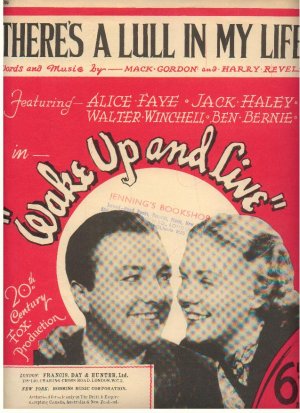 There's a lull in my life - Old Sheet Music by Francis Day & Hunter