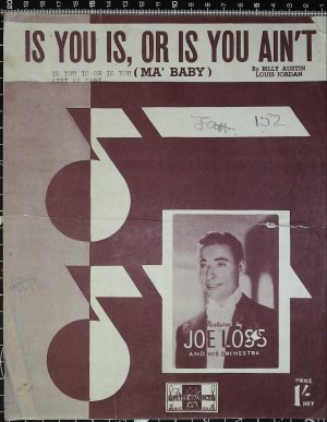 Is you is, or is you ain't - Old Sheet Music by Peter Maurice