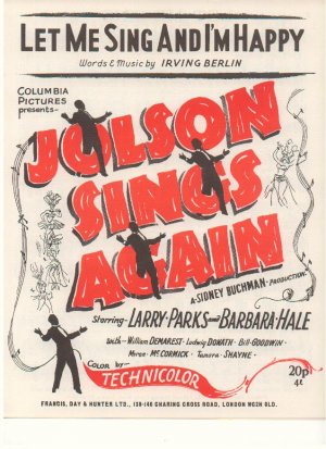 Let me sing and I'm happy - Old Sheet Music by Francis Day & Hunter
