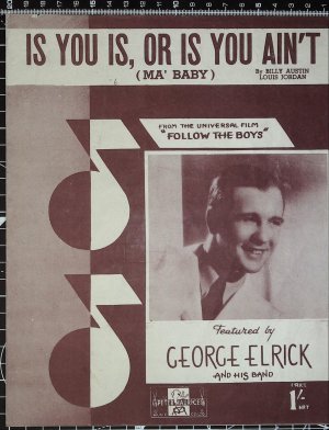 Is you is, or is you ain't - Old Sheet Music by Peter Maurice