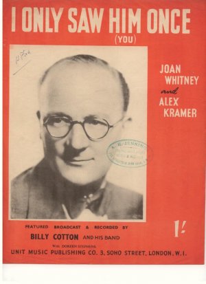 I only saw him once - Old Sheet Music by Unit Music