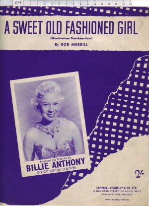 A sweet old fashioned girl - Old Sheet Music by Campbell Connelly