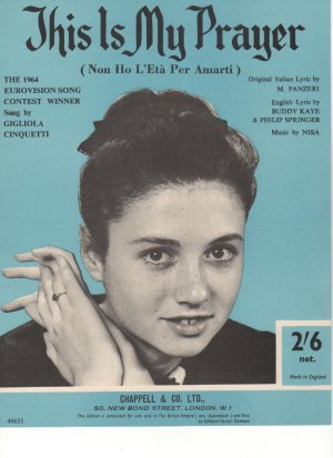 This is my prayer - Old Sheet Music by Chappell