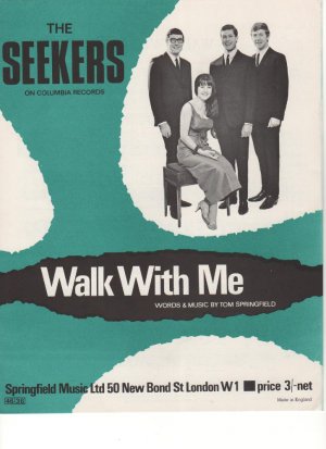 Walk with me - Old Sheet Music by Springfield