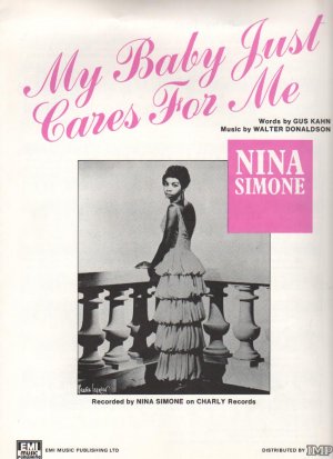 My baby just cares for me - Old Sheet Music by Donaldson