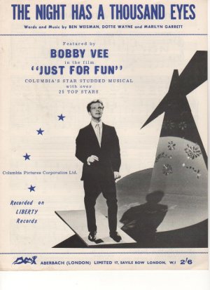 The night has a thousand eyes - Old Sheet Music by Aberbach
