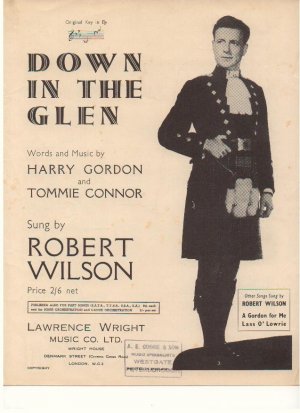 Down in the glen - Old Sheet Music by Lawrence Wright