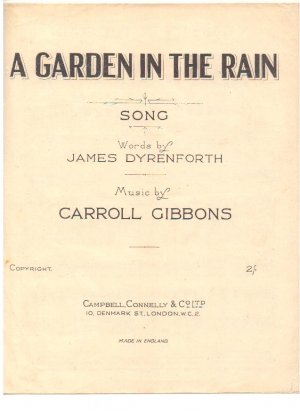 A garden in the rain - Old Sheet Music by Campbell Connelly