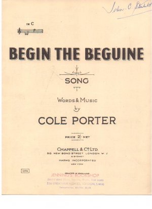 Begin the beguine - Old Sheet Music by Chappell