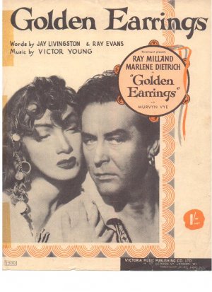 Golden earrings - Old Sheet Music by Victoria