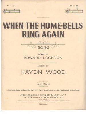 When the home bells ring again - Old Sheet Music by Ascherberg Hopwood & Crew