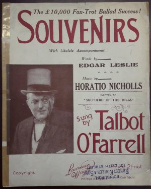 Souvenirs - Old Sheet Music by Lawrence Wright