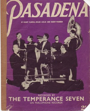 Pasadena - Old Sheet Music by Lawrence Wright