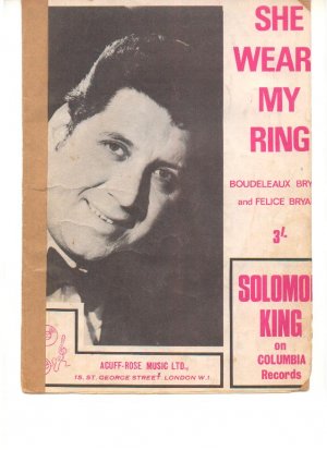 She wears my ring - Old Sheet Music by Acuff-Rose