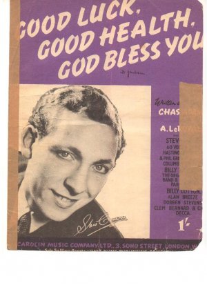 Good luck good health God bless you - Old Sheet Music by Carolin