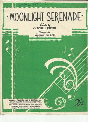 Moonlight Serenade - Old Sheet Music by Francis Day & Hunter