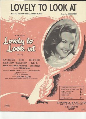 Lovely to look at - Old Sheet Music by Chappell