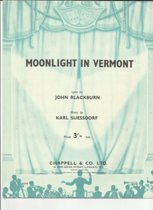 Moonlight in Vermonet - Old Sheet Music by Chappell