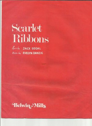 Scarlet Ribbons - Old Sheet Music by Belwin Mills