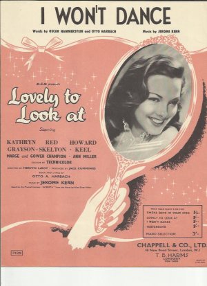 I won't dance - Old Sheet Music by Chappell
