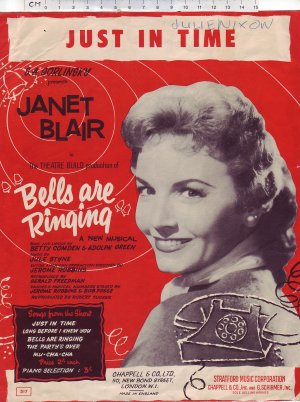 Just in time - Old Sheet Music by Chappell