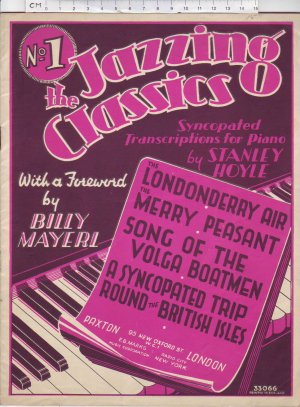 The Jazzing Classics, No1. - Old Sheet Music by Paxton