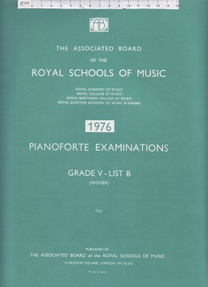 Pianoforte Examinations 1976 - Old Sheet Music by The Associated Board of the Royal Schools of Music