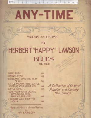 Any-Time - Old Sheet Music by Herbert Happy Lawson Music Pub Co