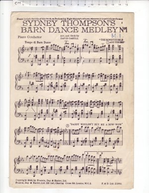 Sydney Thompson's Barn Dance Melody No1 - Old Sheet Music by Francis, Day & Hunter. Ltd.